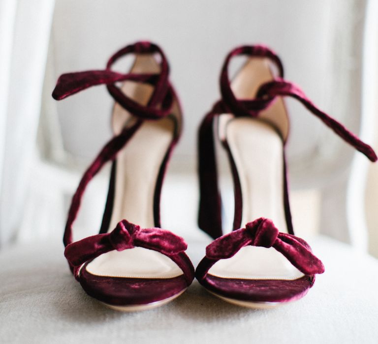 Red Velvet Wedding Shoes