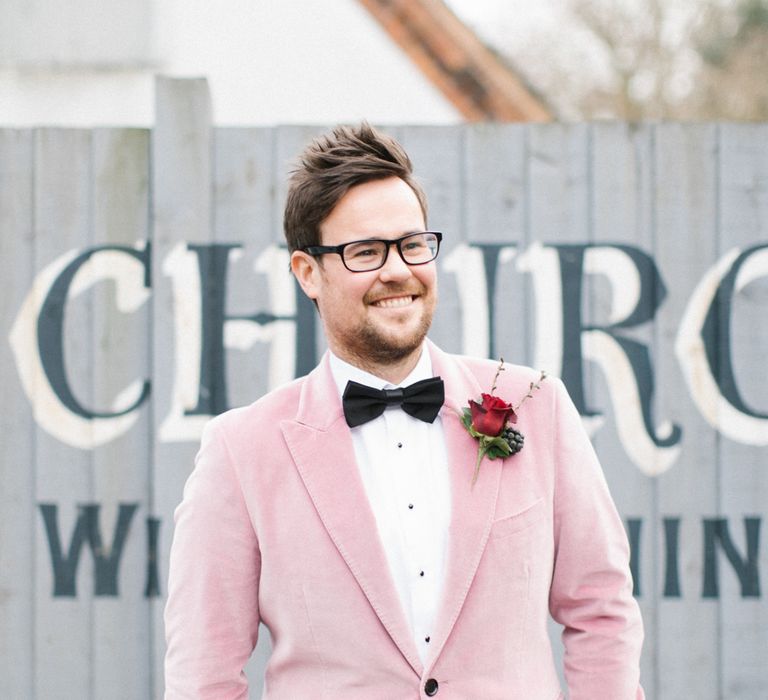 Groom In Pink Burberry Jacket