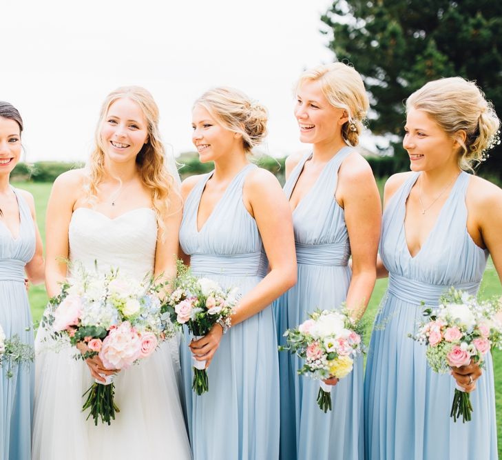 Bridesmaids in Pale Blue ASOS Dresses