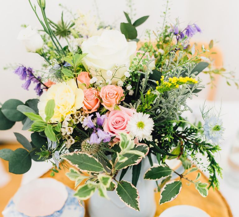 Vintage Tea Cups & Pitcher Jug Centrepieces