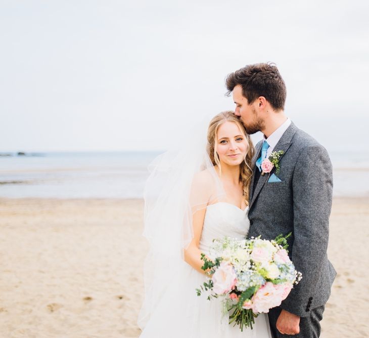 Bride & Groom Coastal Portrait