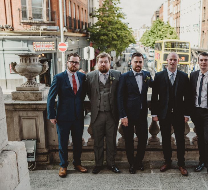 Groomsmen at City Hall Dublin Wedding Ceremony | Antonija Nekic Photography