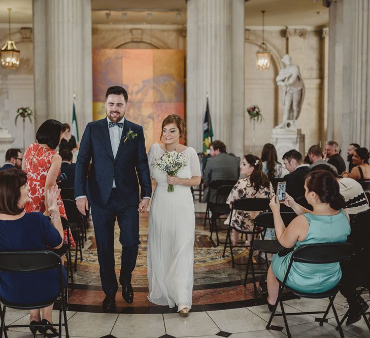 City Hall Dublin Wedding Ceremony | Bride in Saja Wedding Dress | Antonija Nekic Photography