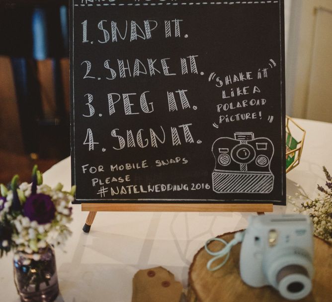 Polaroid Picture Guest Book Station | Intimate Anglers Rest Pub Wedding Reception | Antonija Nekic Photography