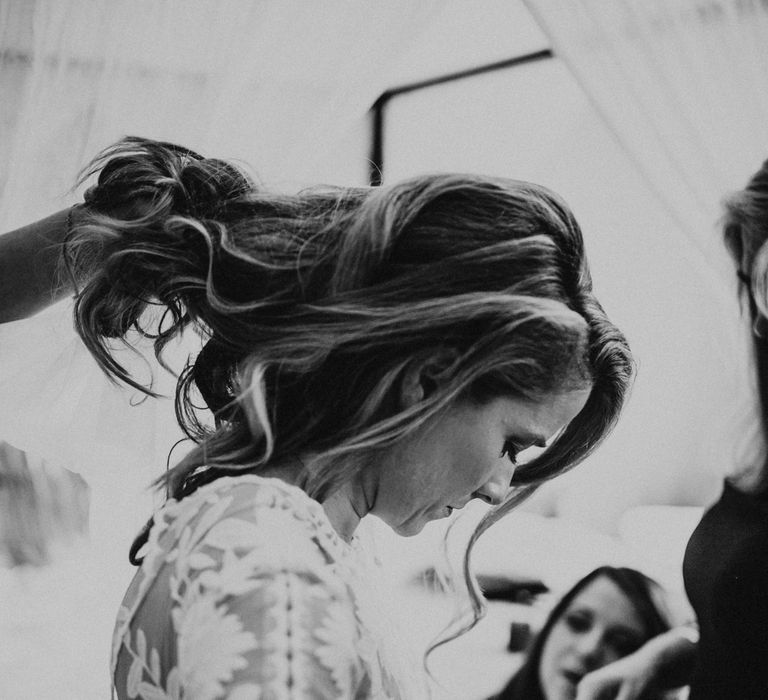 Rue De Seine Bride For A Foliage & Pampas Grass Wedding At Godwick Hall With Props From The Little Lending Co & Images By Darina Stoda