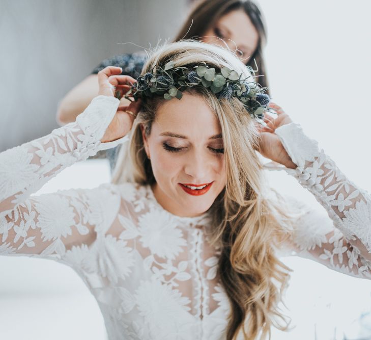 Bride In Floral Crown