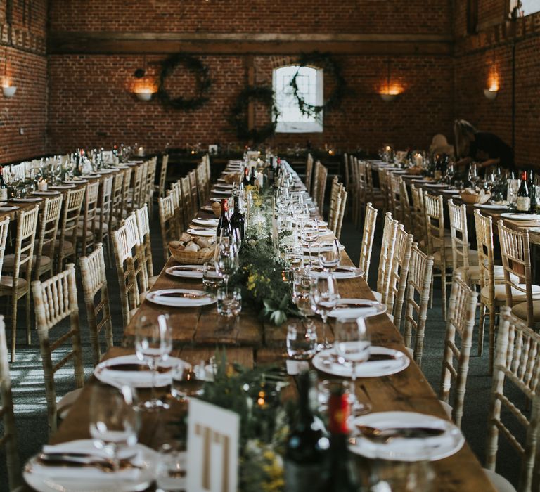 Rue De Seine Bride For A Foliage & Pampas Grass Wedding At Godwick Hall With Props From The Little Lending Co & Images By Darina Stoda