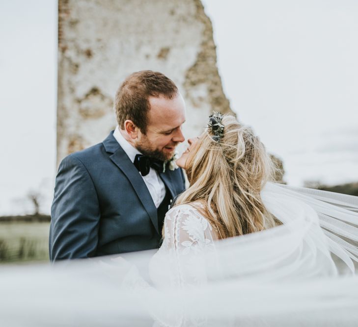 Rue De Seine Bride For A Foliage & Pampas Grass Wedding At Godwick Hall With Props From The Little Lending Co & Images By Darina Stoda