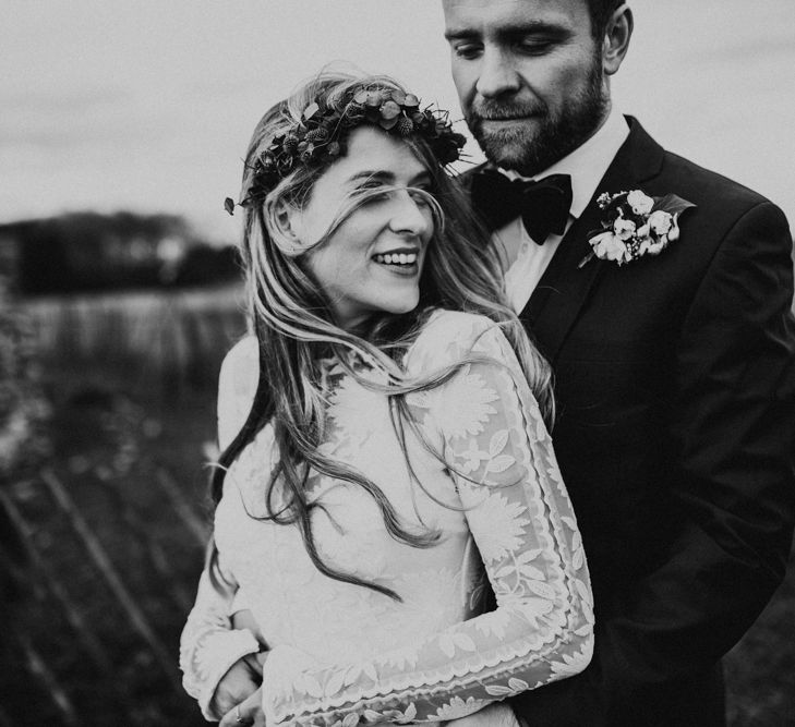 Rue De Seine Bride For A Foliage & Pampas Grass Wedding At Godwick Hall With Props From The Little Lending Co & Images By Darina Stoda