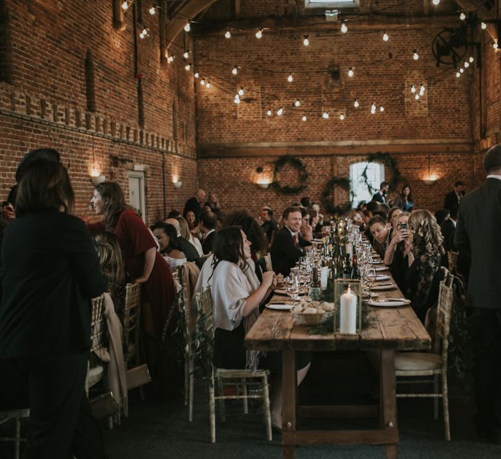 Rue De Seine Bride For A Foliage & Pampas Grass Wedding At Godwick Hall With Props From The Little Lending Co & Images By Darina Stoda