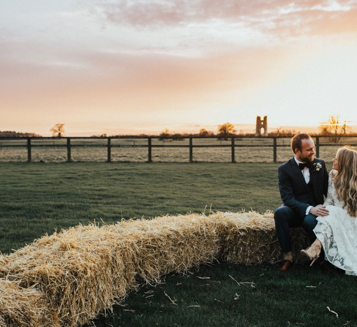 Rue De Seine Bride For A Foliage & Pampas Grass Wedding At Godwick Hall With Props From The Little Lending Co & Images By Darina Stoda