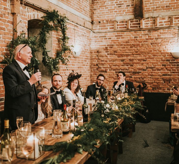 Rue De Seine Bride For A Foliage & Pampas Grass Wedding At Godwick Hall With Props From The Little Lending Co & Images By Darina Stoda