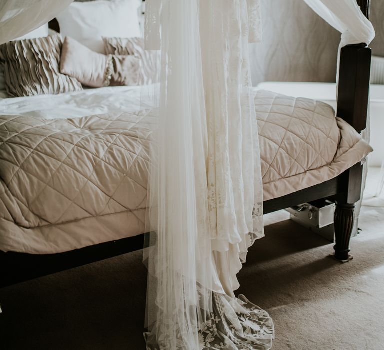 Rue De Seine Bride For A Foliage & Pampas Grass Wedding At Godwick Hall With Props From The Little Lending Co & Images By Darina Stoda