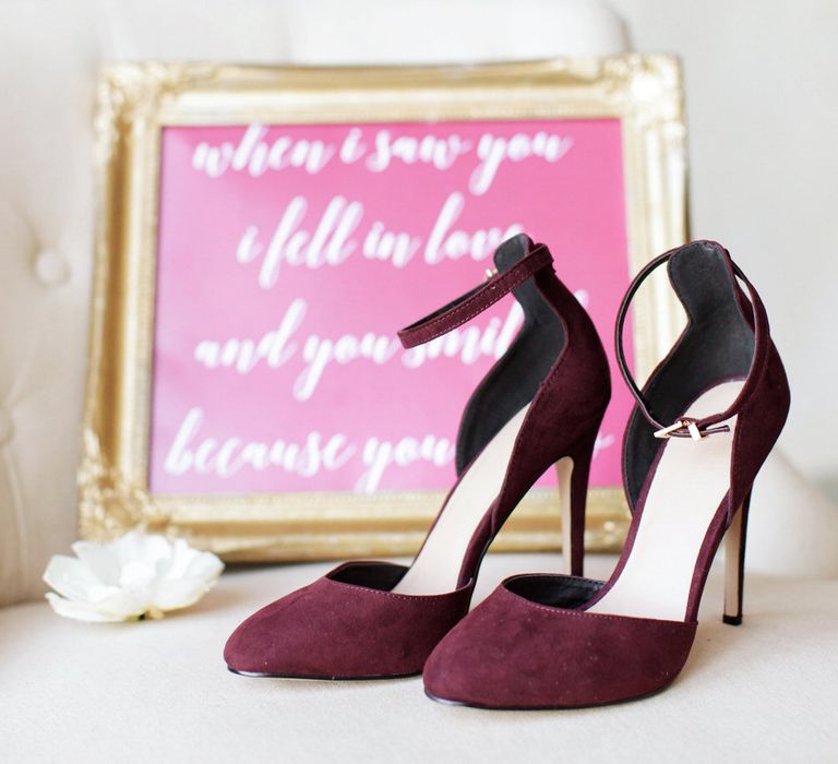 Deep Red Wedding Shoes