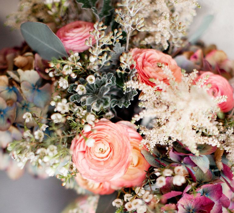 Berry & Peach Toned Bridal Bouquet