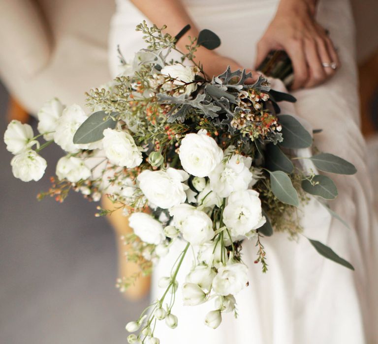 White Rose Wedding Bouquet