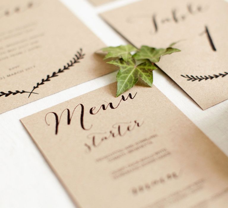 Rustic Minimal Wedding Stationery