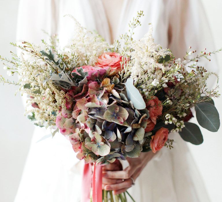 Bouquet With Berry Tones and Foliage