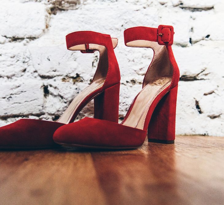 Red Suede Wedding Shoes