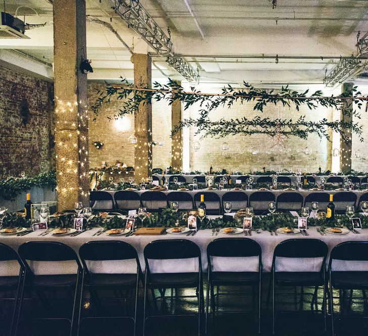 London Warehouse Wedding With Foliage