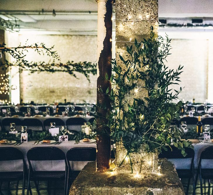 London Warehouse Wedding With Foliage