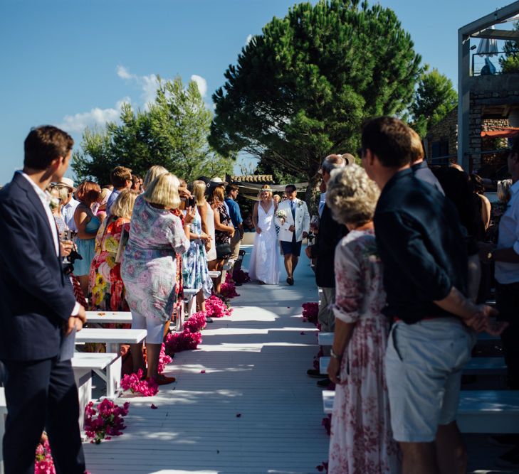 Ceremony | Outdoor Greek Destination Wedding at The Peligoni Club | Lucy Turnbull Photography