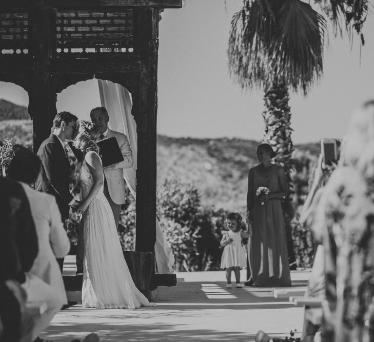 Ceremony | Outdoor Greek Destination Wedding at The Peligoni Club | Lucy Turnbull Photography