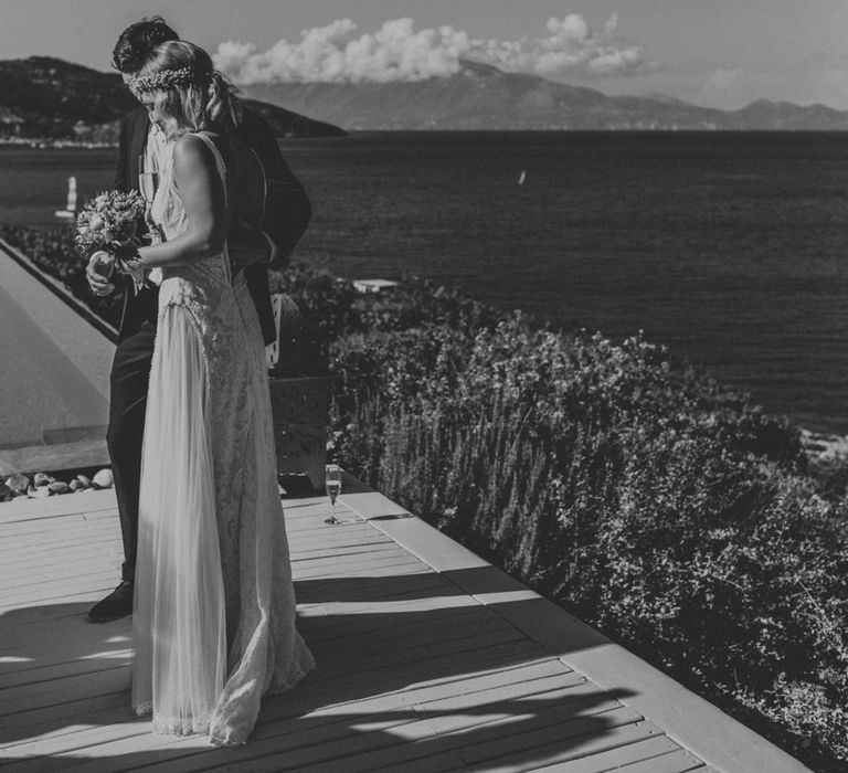 Bride & Groom | Outdoor Greek Destination Wedding at The Peligoni Club | Lucy Turnbull Photography