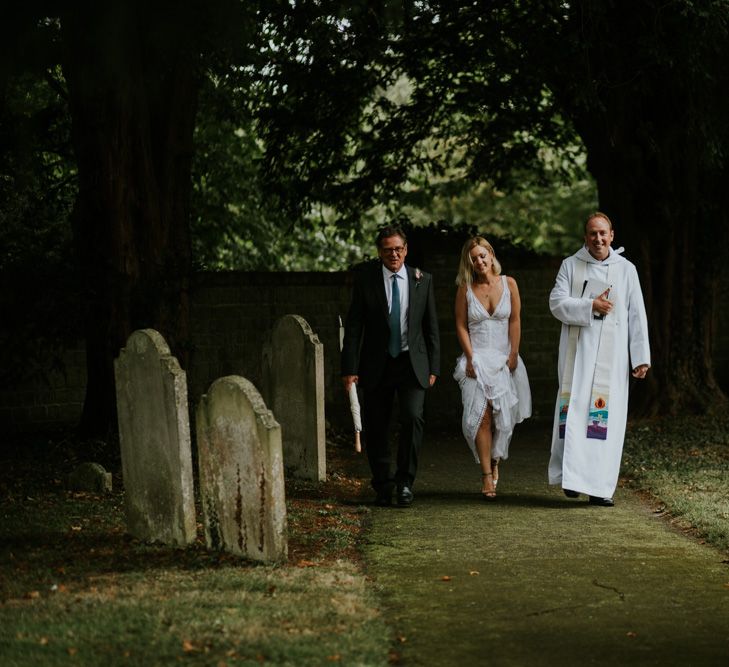 Bespoke Wedding Dress by Adam Dixon Made Using Material from Mothers Vintage Bridal Gown | Lucy Turnbull Photography