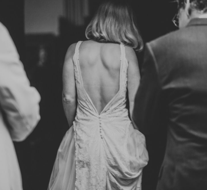 Bespoke Wedding Dress by Adam Dixon Made Using Material from Mothers Vintage Bridal Gown | Lucy Turnbull Photography