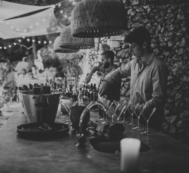 Drinks | Bride & Groom | Outdoor Greek Destination Wedding at The Peligoni Club | Lucy Turnbull Photography