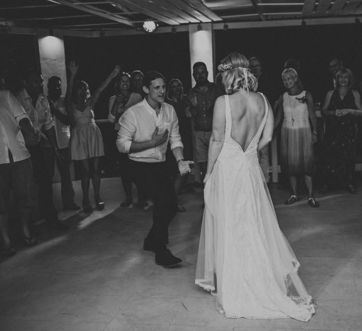 First Dance | Bride & Groom | Outdoor Greek Destination Wedding at The Peligoni Club | Lucy Turnbull Photography