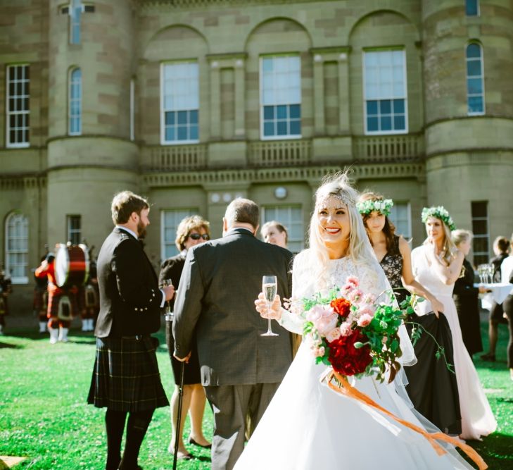 Beautiful Red & Pink Wedding Bouquet