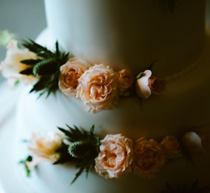 Wedding Cake With Flowers