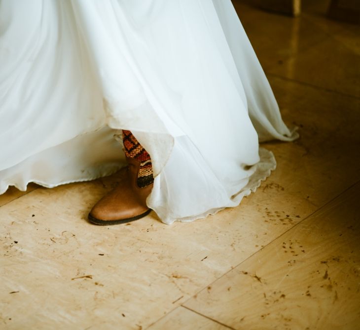 Bride in Brown Boots