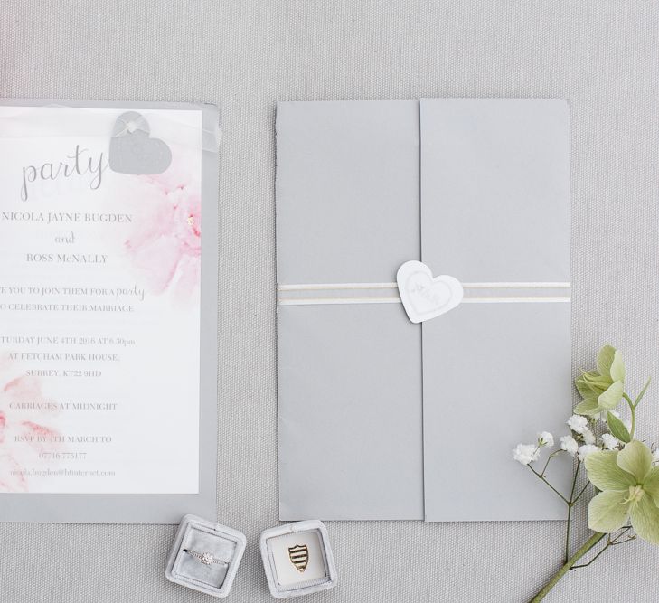 Pink, Grey & White Wedding Stationery