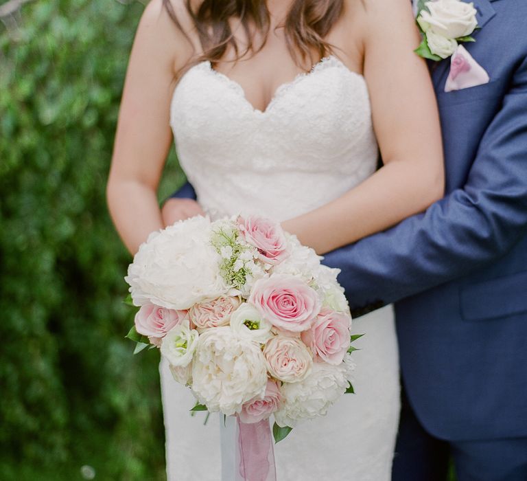 Classic Pink & White Wedding Bouquet