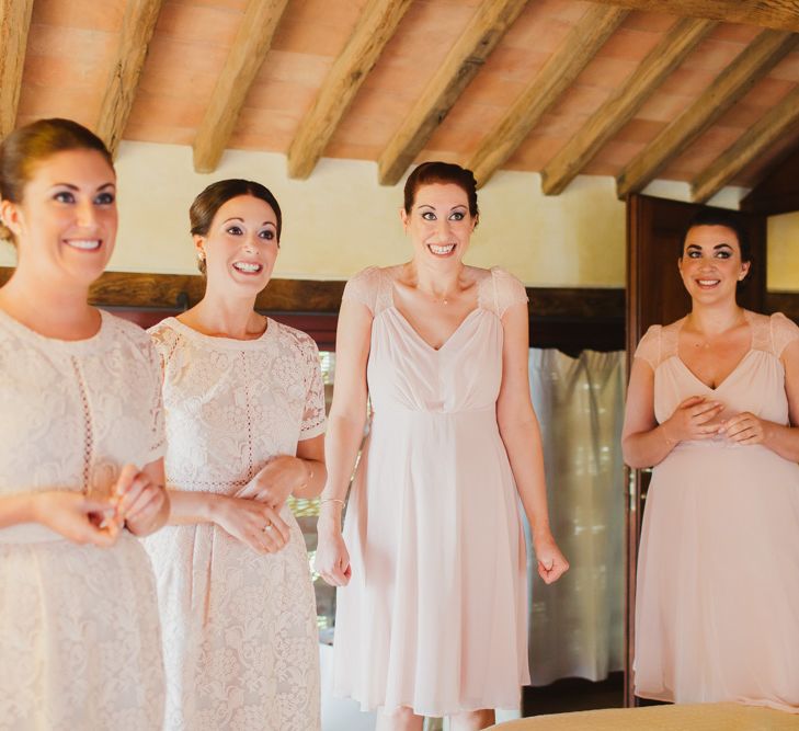 Bridesmaids in Pink ASOS Dresses | Frances Sales Photography