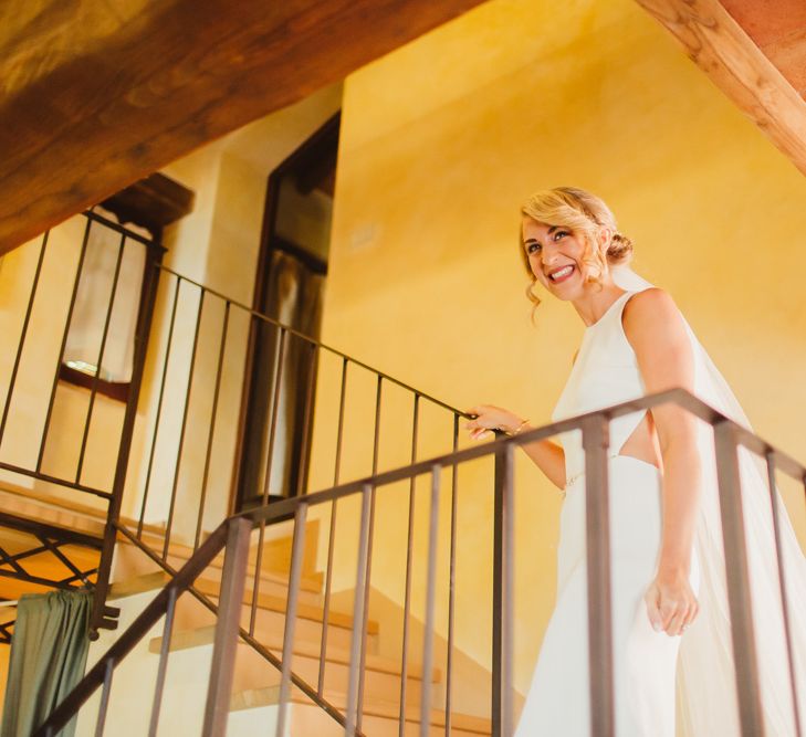 Bride in Backless 'Orleans' Sarah Seven Gown | Frances Sales Photography