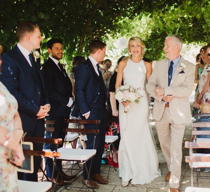 Bridal Entrance in Orleans Sarah Seven Gown | Frances Sales Photography