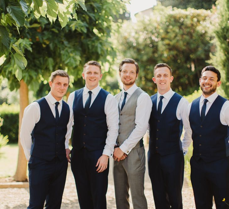 Groomsmen in Grey & Navy Suits | Frances Sales Photography