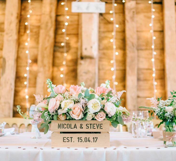 Bride In Bardot Neck Gown By Charlotte Balbier | Rustic Pastel Wedding At Blake Hall | Images By Matt Ethan Photography