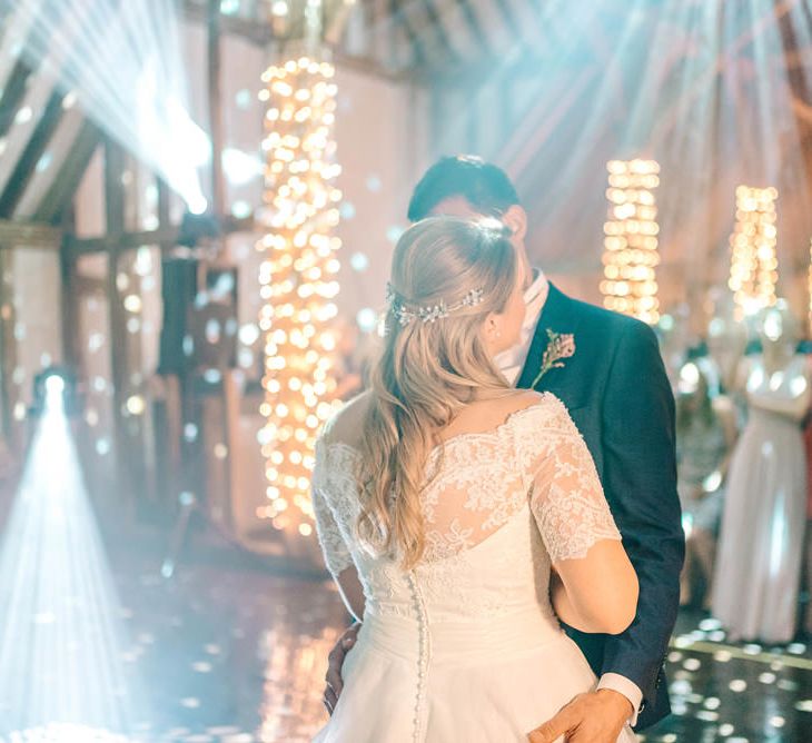 Bride In Bardot Neck Gown By Charlotte Balbier | Rustic Pastel Wedding At Blake Hall | Images By Matt Ethan Photography