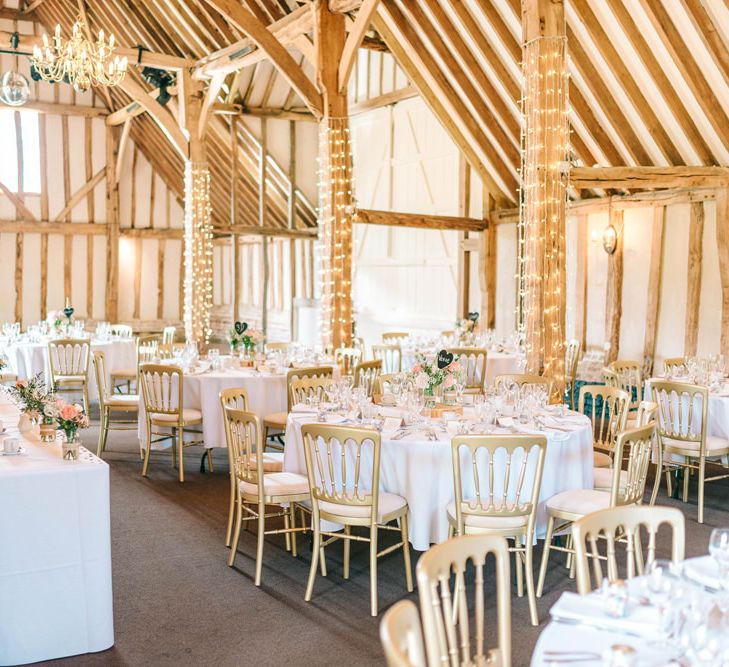 Bride In Bardot Neck Gown By Charlotte Balbier | Rustic Pastel Wedding At Blake Hall | Images By Matt Ethan Photography