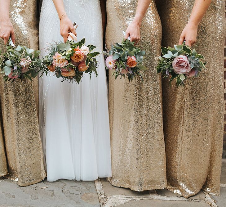 Gold Sequin Dresses & Peach Dresses