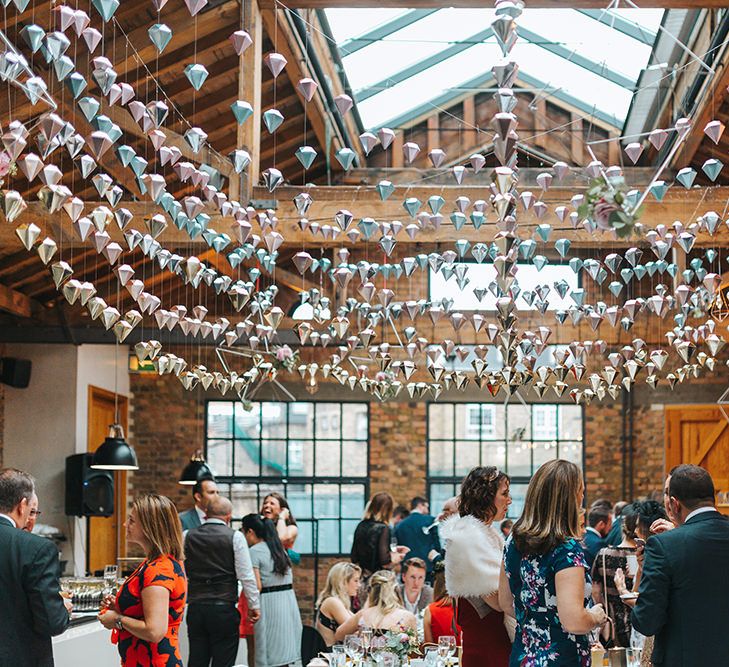 Geometric Hanging Wedding Decor at 06 St Chad's Place