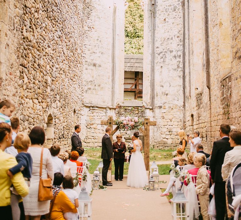 Outdoor Ceremony at Ruin Monastery Žiče Charterhouse in Slovenia