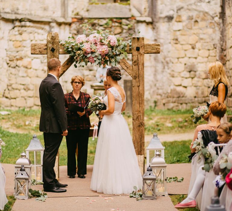 Outdoor Ceremony at Ruin Monastery Žiče Charterhouse in Slovenia