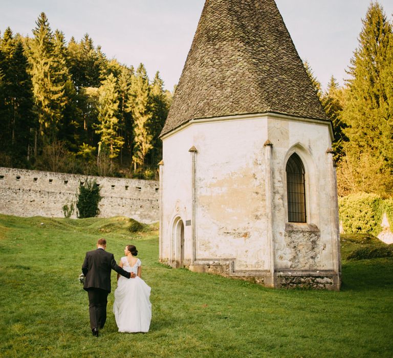 Outdoor Ceremony at Ruin Monastery Žiče Charterhouse in Slovenia