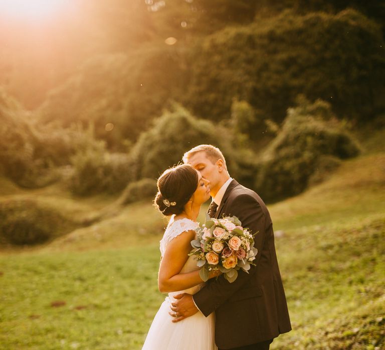 Bride & Groom Sunset Portrait